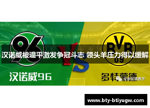 汉诺威被逼平激发争冠斗志 领头羊压力得以缓解